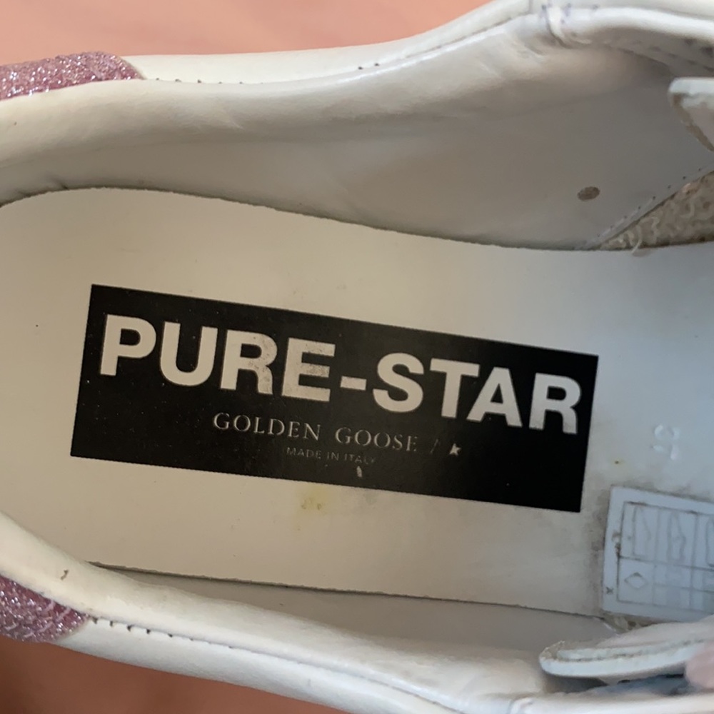 Size 7 White with Pink Glitter. Wore 3 times - Picture 2 of 10